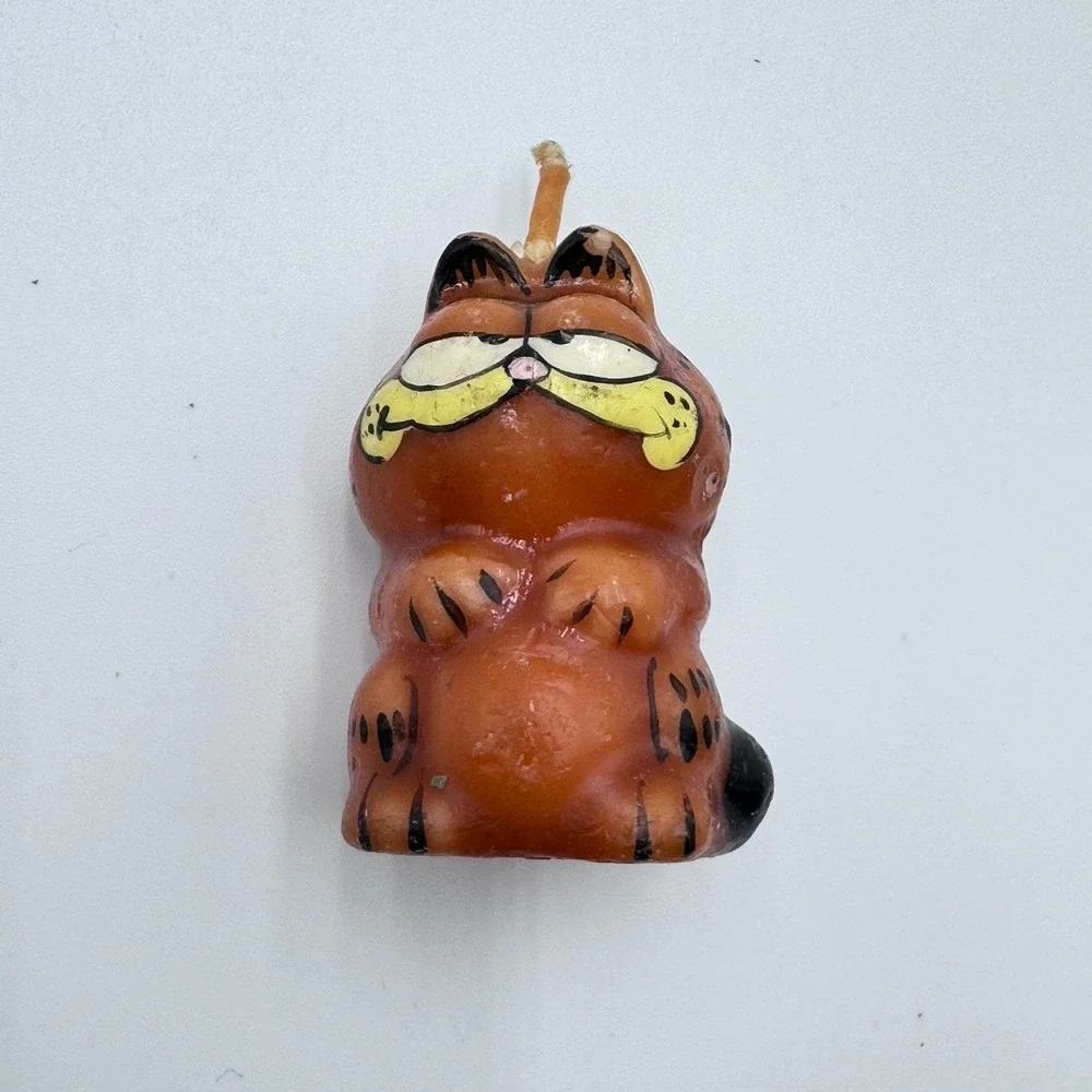 VTG New Garfield Cat Wax Candle Figurine 1981 2.5